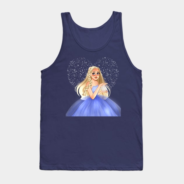 Winter Goddess Tank Top by ByLalaIllustrations